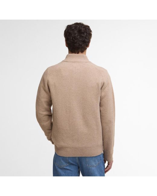 Barbour Natural Grangetown Half Zip Jumper for men