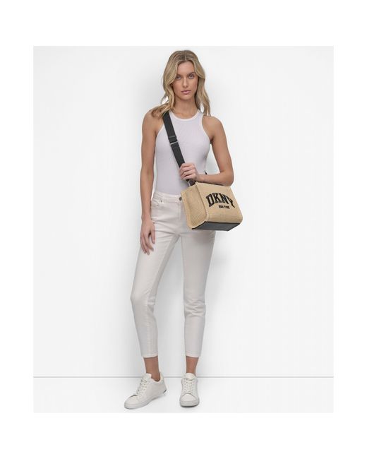 DKNY Metallic Straw Bag