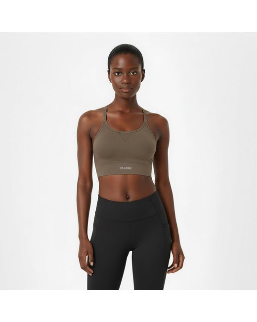 Usa Pro Green Up Seamless Adjustable Sports Bra