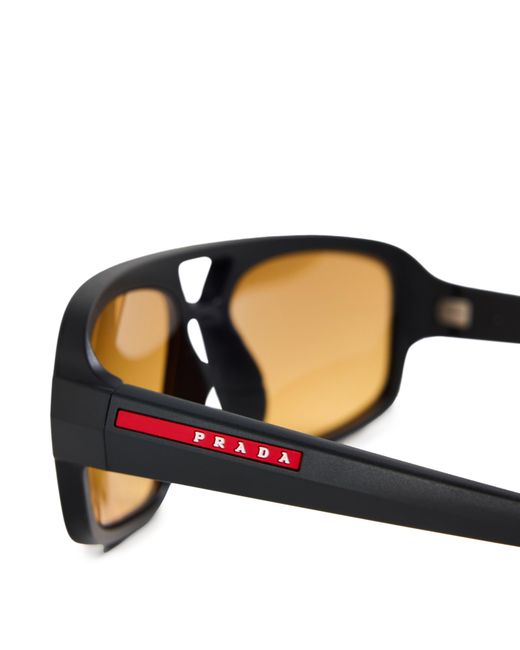 Prada Black 0Ps B11Su Aviator Sunglasses for men