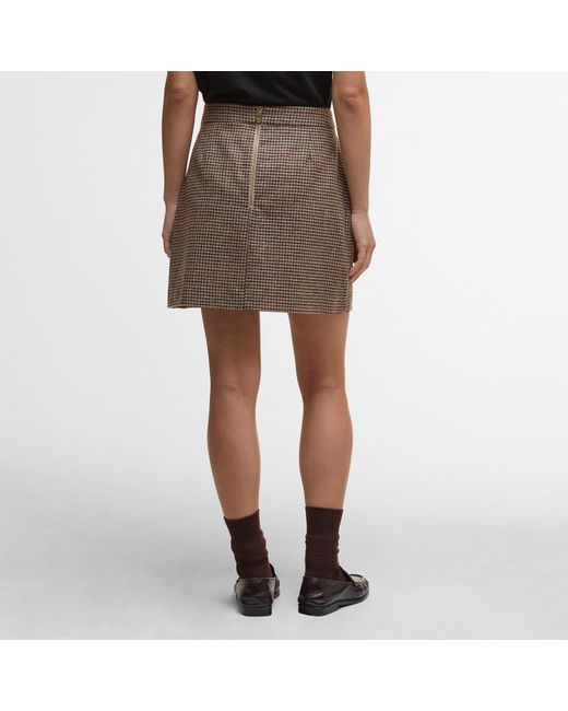 Barbour Brown Sophia Mini Wool Skirt