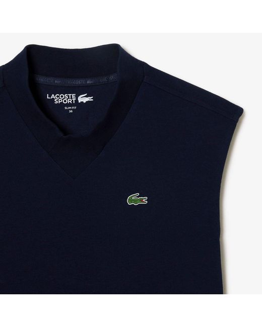 Lacoste Blue Sport Organic Cotton Golf Polo Shirt