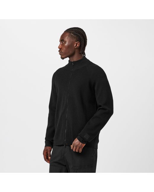 CP COMPANY METROPOLIS Black Zip-Through Knitted Top for men