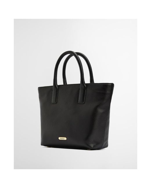 Barbour Black Birch Leather Tote Bag