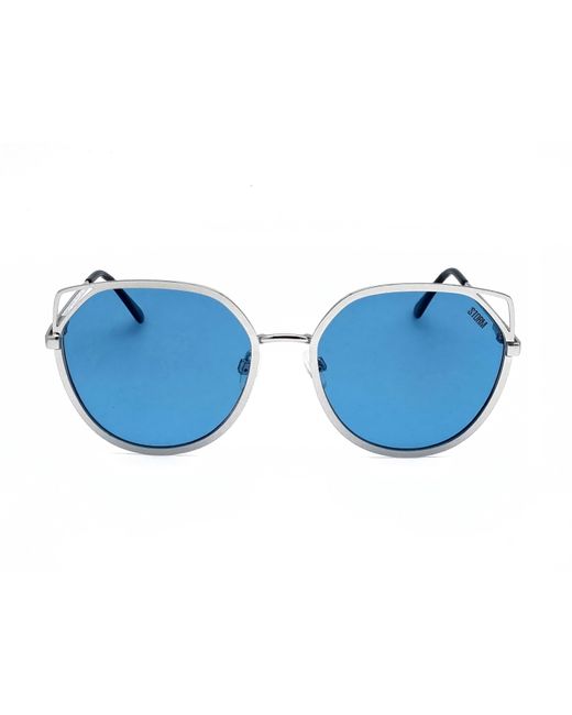 Storm Blue Cutout Cat Eye Sunglasses