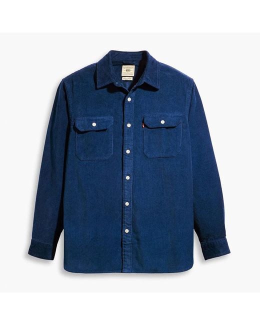 Levi's Blue Jackson Worker Corduroy Shirt for men
