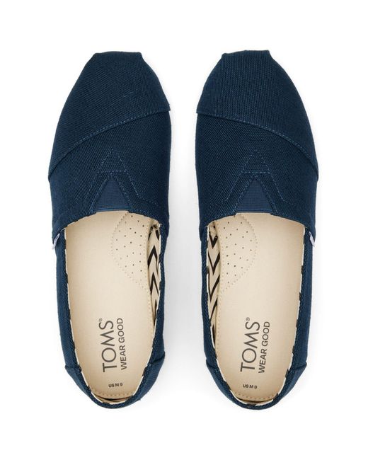 TOMS Blue Alpargata Classic Espadrilles Size 6 for men