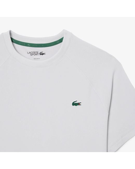 Lacoste White Short Sleeve Performance T-Shirt for men