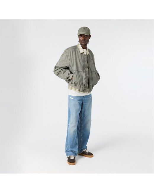 Represent Green Structured Bomber Jacket for men