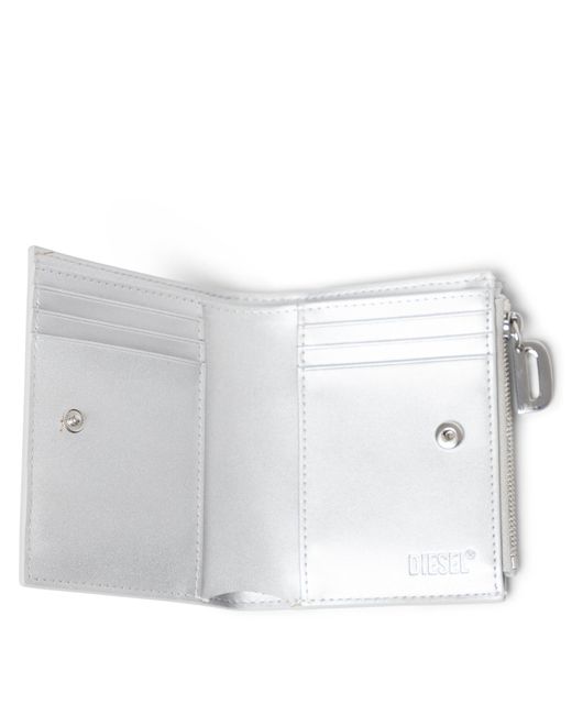 DIESEL White Zip Billfold Wallet for men