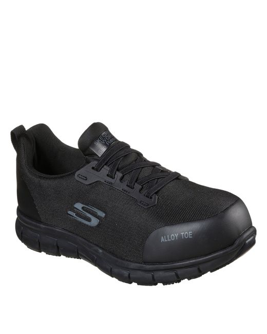 Skechers Black Jixie Alloy Toe Work Trainers Ladies