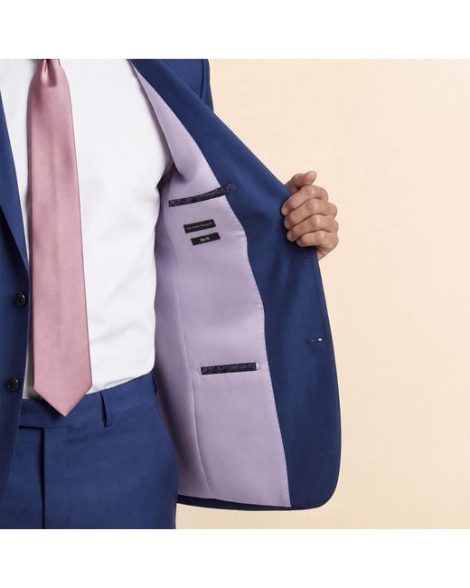 Without Prejudice Blue Harrow Slim Fit Suit Jacket for men