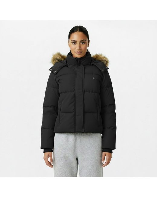 Jack Wills Black Riley Puffer Jacket
