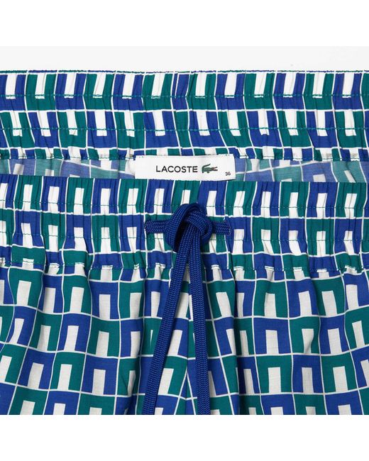Lacoste Blue Graphic Woven Tracksuit Shorts