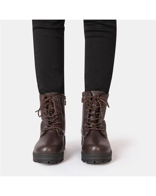I Saw It First Brown Biker Ankle Boots