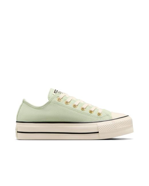 Converse White Chuck Taylor All Star Lif Platform Trainers