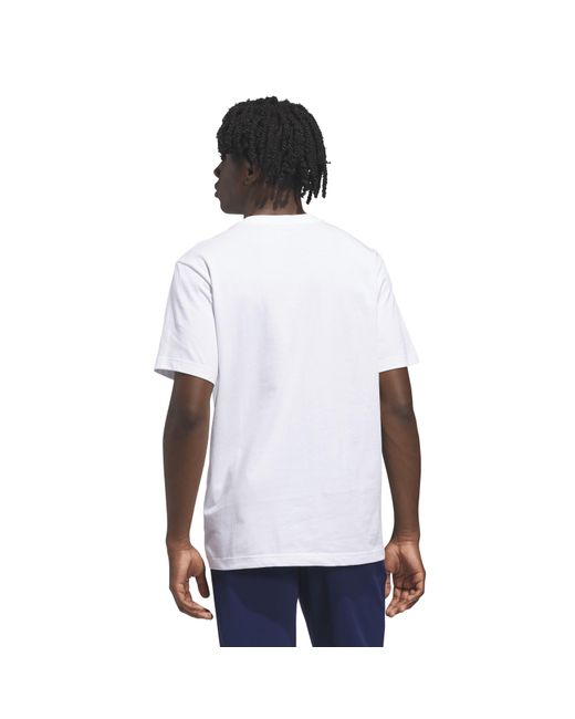 Adidas White Graphic Logo T-Shirt for men