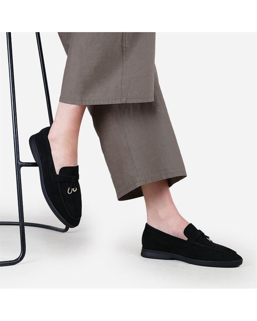 Where's That From Black Wheres Slip On Trim Loafers