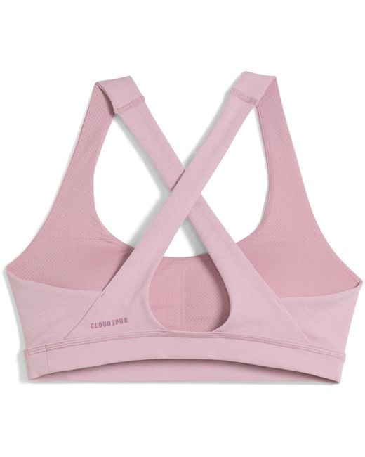 PUMA Pink Cloudspun Mid Non Wired Medium Impact Sports Bra