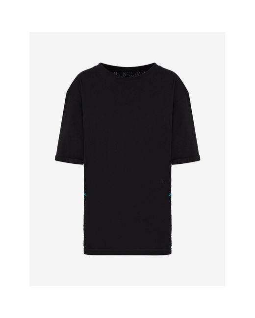 ARMANI EXCHANGE Black Armani Sequin T-Shirt