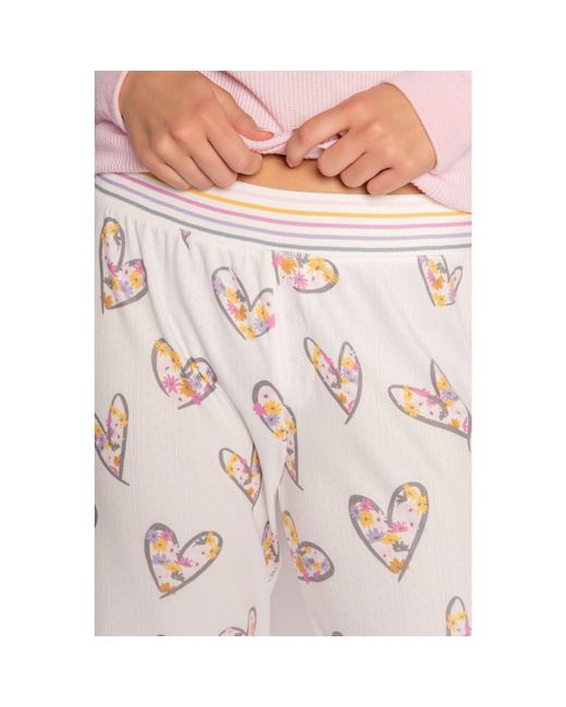 Pj Salvage Pink A Heart Full Of Daisies Pant
