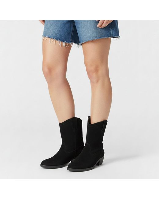 Jack Wills Black Jw Dalida Suede Calf Chunky Heel Hiker Boots