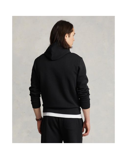 Polo Ralph Lauren Black Double-Knit Tech Hoodie for men