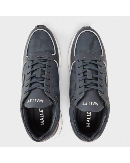 Mallet Blue Popham Lite Lightweight Low-Top Trainers for men
