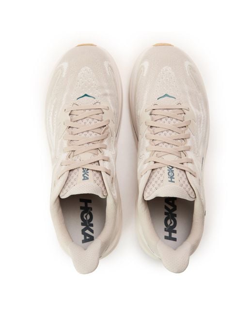 Hoka One One White Clifton 10 Running Trainers for men