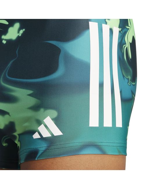 Adidas Green Graphic Swim Boxers for men