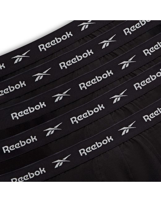 Reebok Black 5 Pack Trunks for men