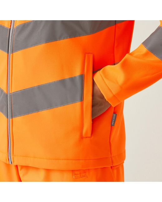 Regatta Orange Hi-Vis Pro Contract Ablaze 2 Layer Softshell for men