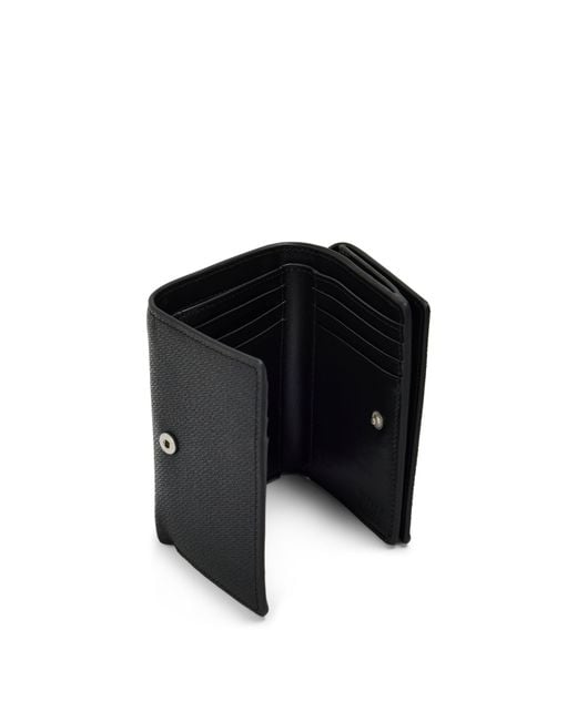 DIESEL Black Tri Fold Card Holder for men