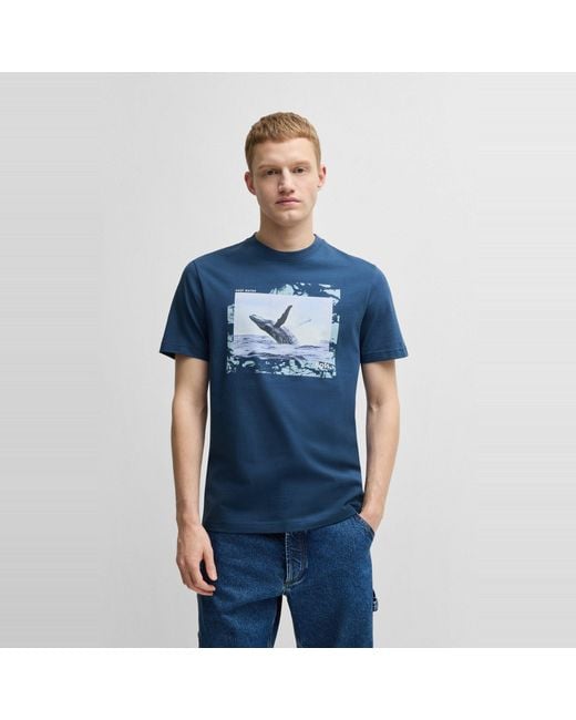 Boss Blue Dunetrace Regular Fit T-Shirt for men