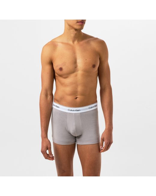 Calvin Klein Blue 3-Pack Logo Trunks for men