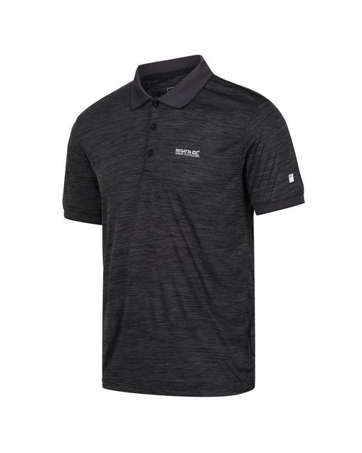 Regatta Black Remex Ii Quick-Drying Polo Shirts for men