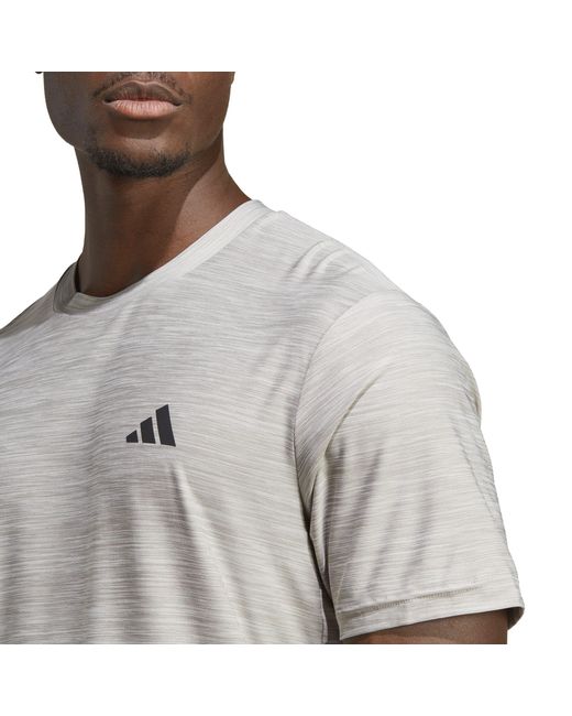Adidas Gray Train Essentials Stretch Training T-Shirt for men