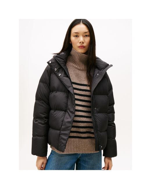 Tommy Hilfiger Black Down Short Puffer Jacket