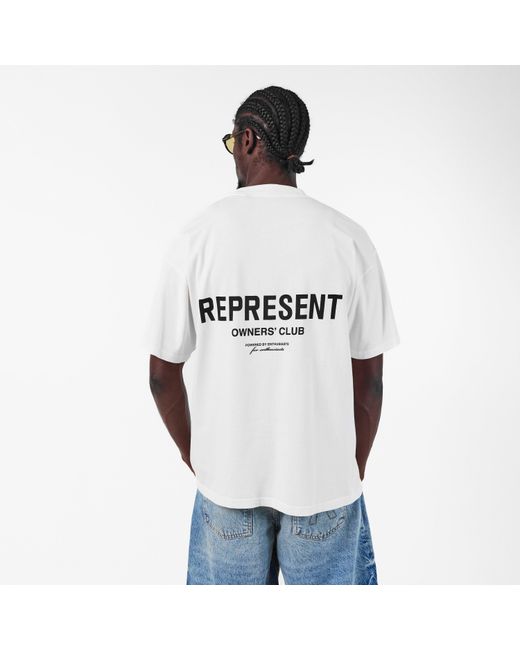 Represent White Owners Club Oversized Fit T-Shirt for men