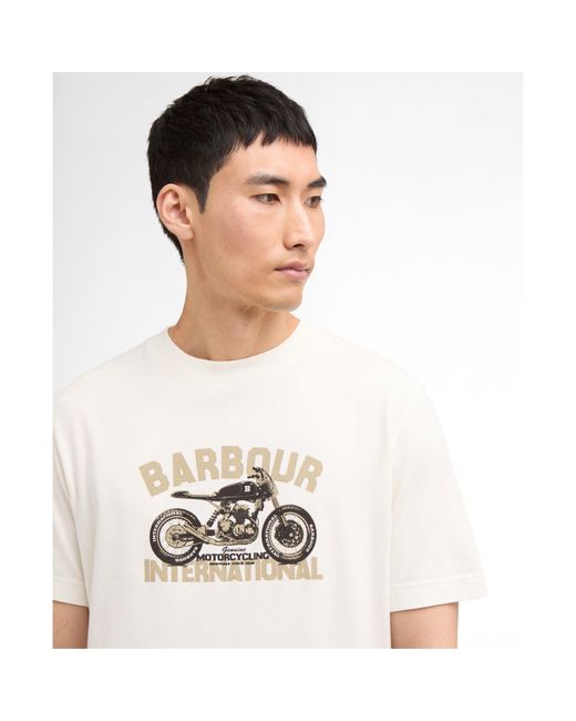 Barbour Pink Shifter Graphic Print T-Shirt for men