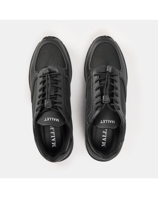 Mallet Black Popham Lite Low-Top Trainers for men