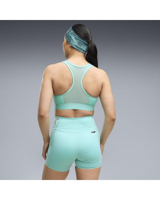 PUMA Blue Hyrox Mid Non Wired Sports Bra