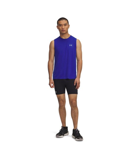 Under Armour Blue Trail Launch Pro ½ Tights Reflective for men