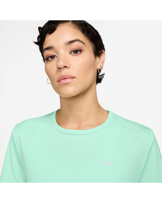 Nike Green Tempo Dri-Fit Short-Sleeve Running Top