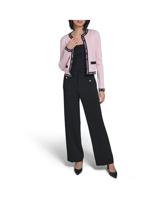 Karl Lagerfeld Black Sportswear Cardigan