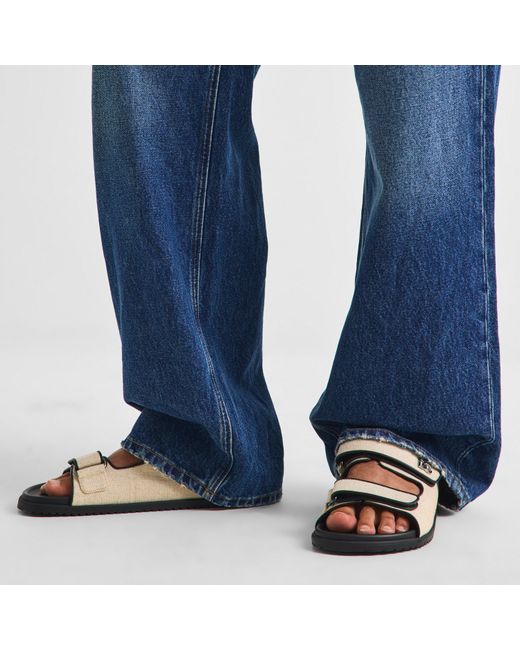 Dolce & Gabbana Natural Canvas Slip-On Flat Sandals for men