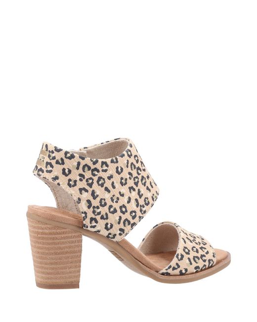 TOMS Metallic Majorca Cutout Textured Cheetah Sandal