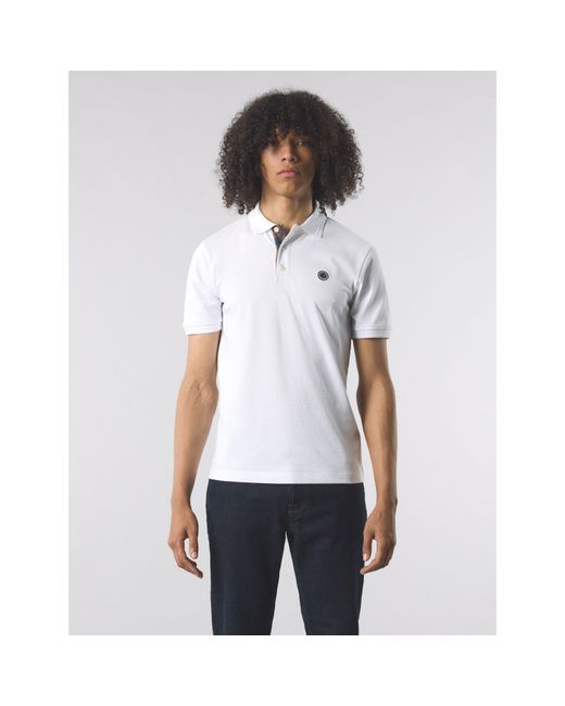 Pretty Green White Short-Sleeve Polo Shirt for men
