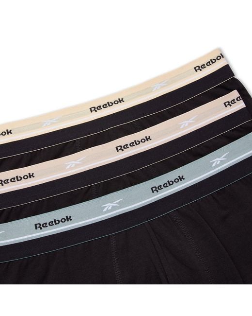 Reebok Black 3 Pack Trunks Farr for men