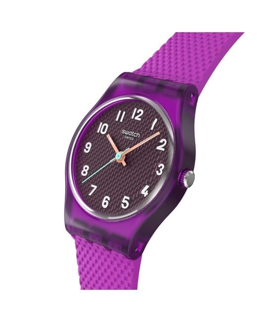 Swatch Purple Essentials Quartz Watch